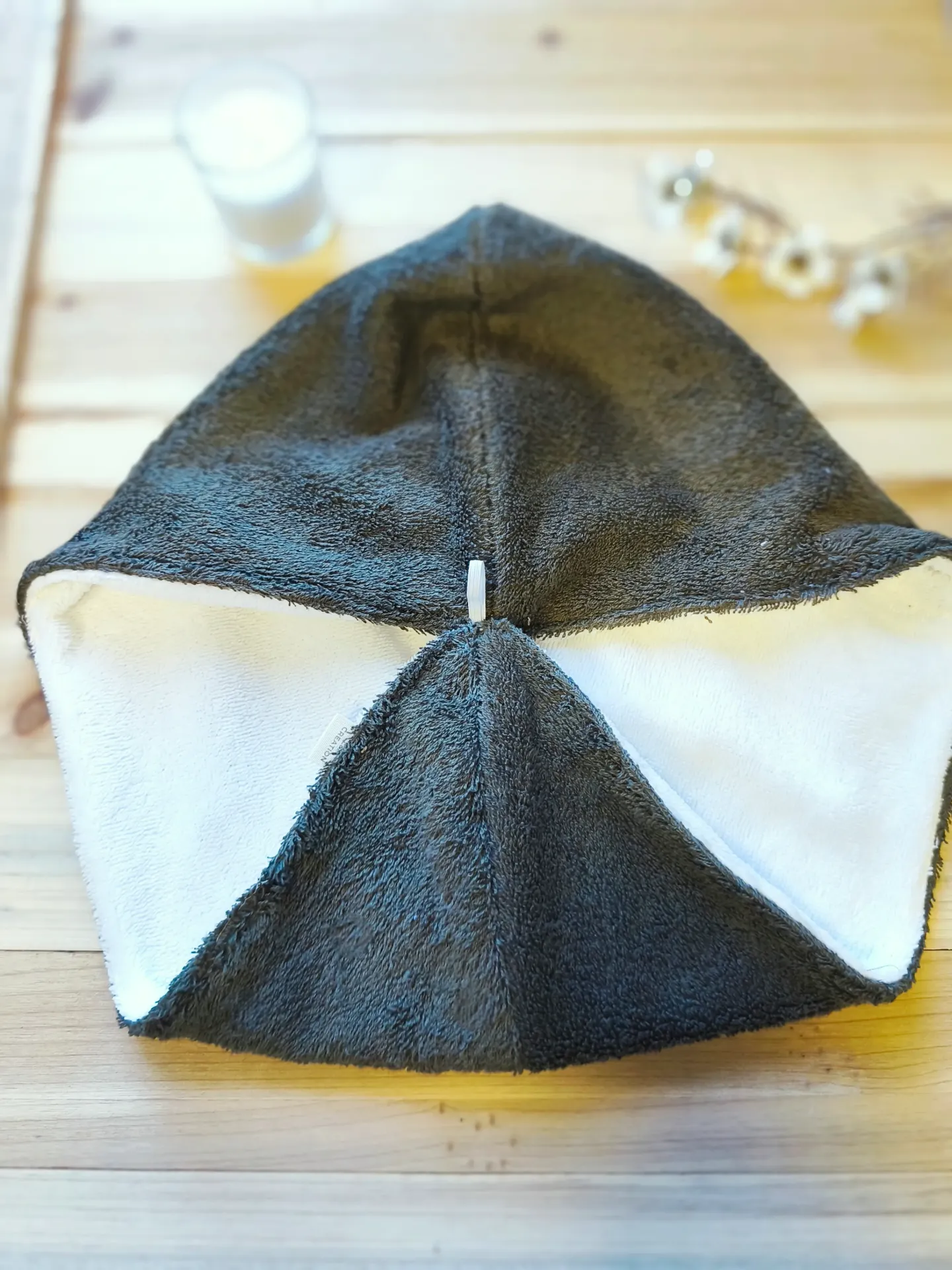 Serviette Turban pour Cheveux - Éponge Bambou & Nid d'Abeille Bio