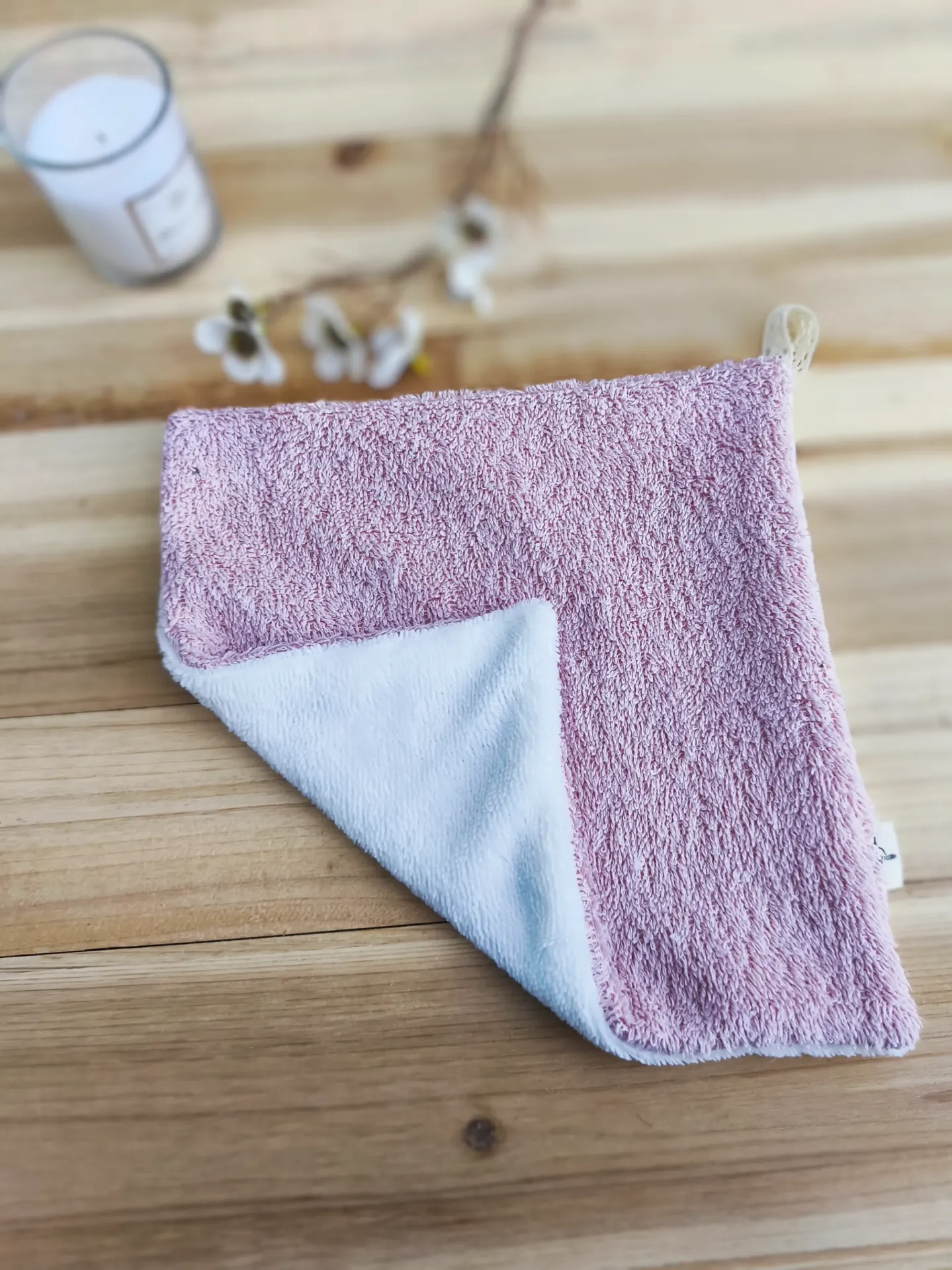 Petite Serviette de Soin Visage - Éponge et Bambou