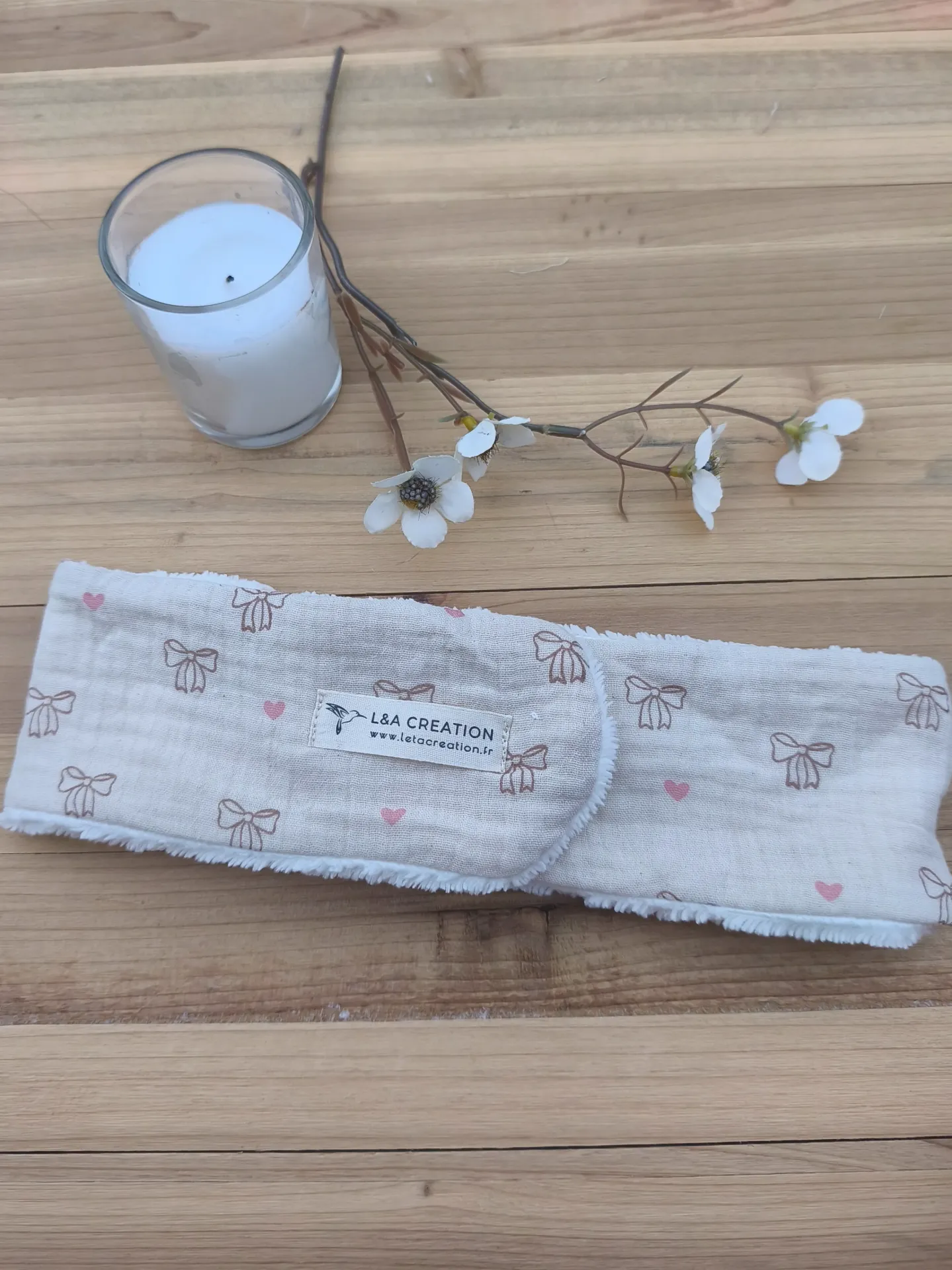 Bandeau de Soin Démaquillage SKINCARE Réglable - Gaze de Coton Bio & Bambou (Motifs au Choix)