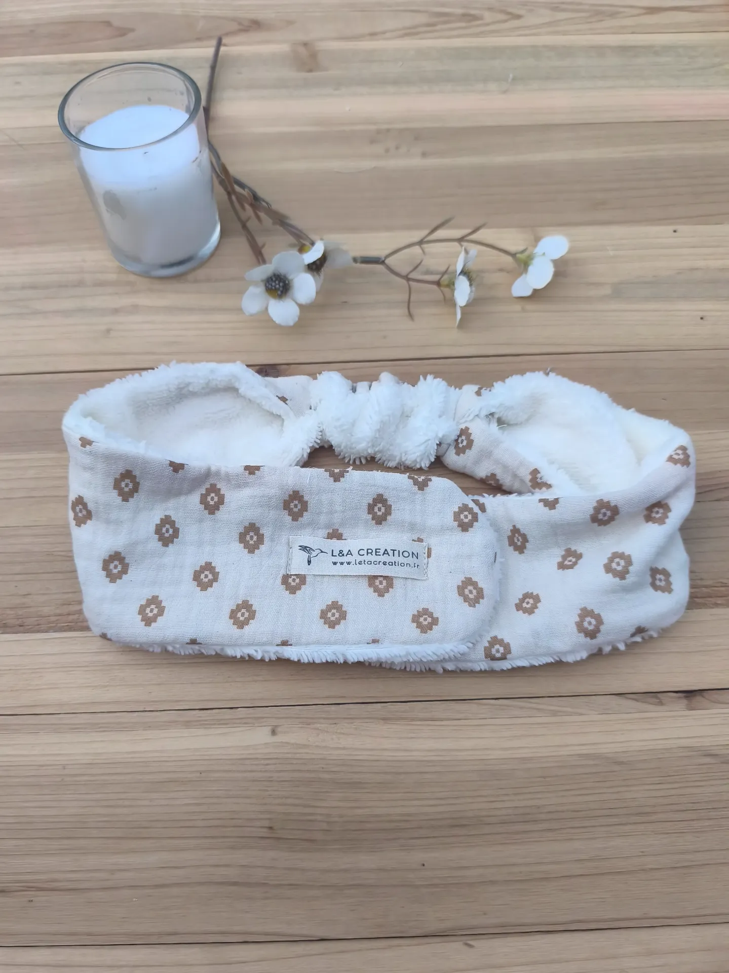 Adjustable SKINCARE Makeup Removal Headband - Organic Cotton Gauze & Bamboo (Choice of Patterns)