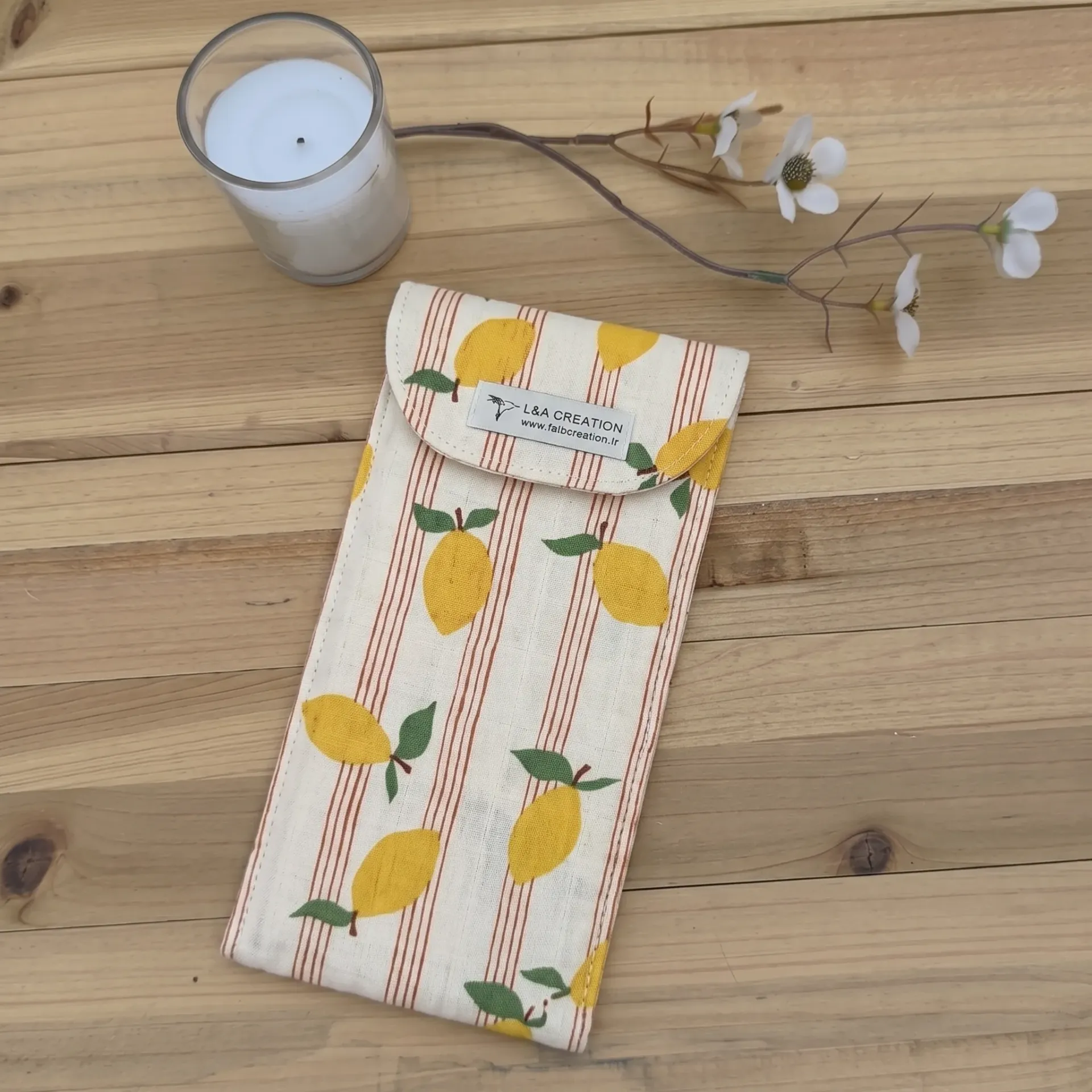 Étui Brosse à Dents et Dentifrice - Gaze de Coton Bio (Motifs au Choix)
