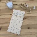 Étui Brosse à Dents et Dentifrice - Gaze de Coton Bio (Motifs au Choix)