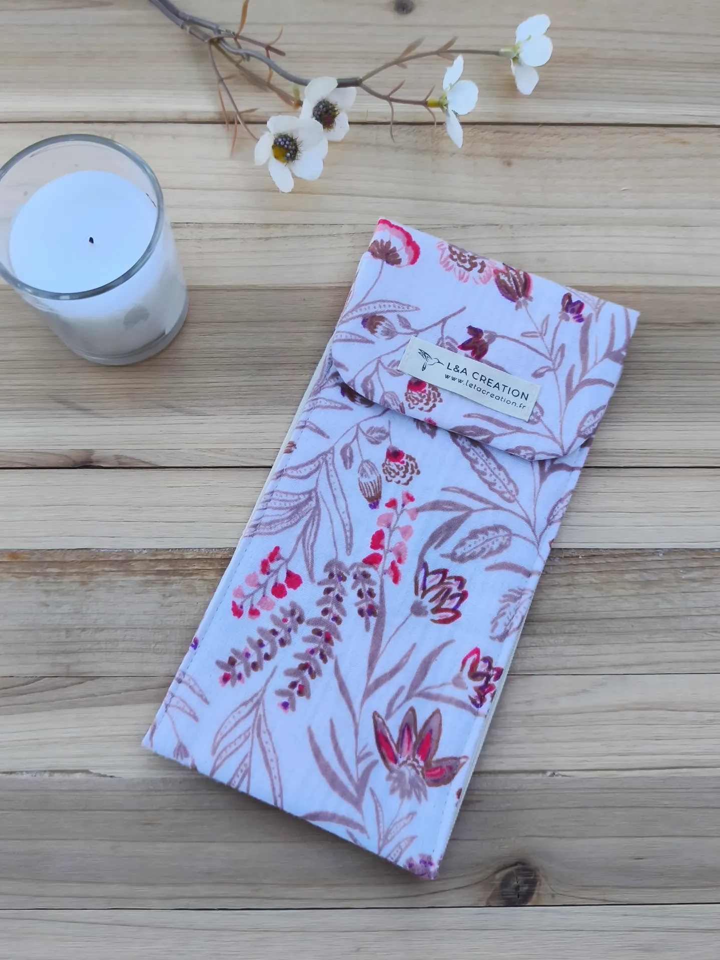 Étui Brosse à Dents et Dentifrice - Gaze de Coton Bio (Motifs au Choix)