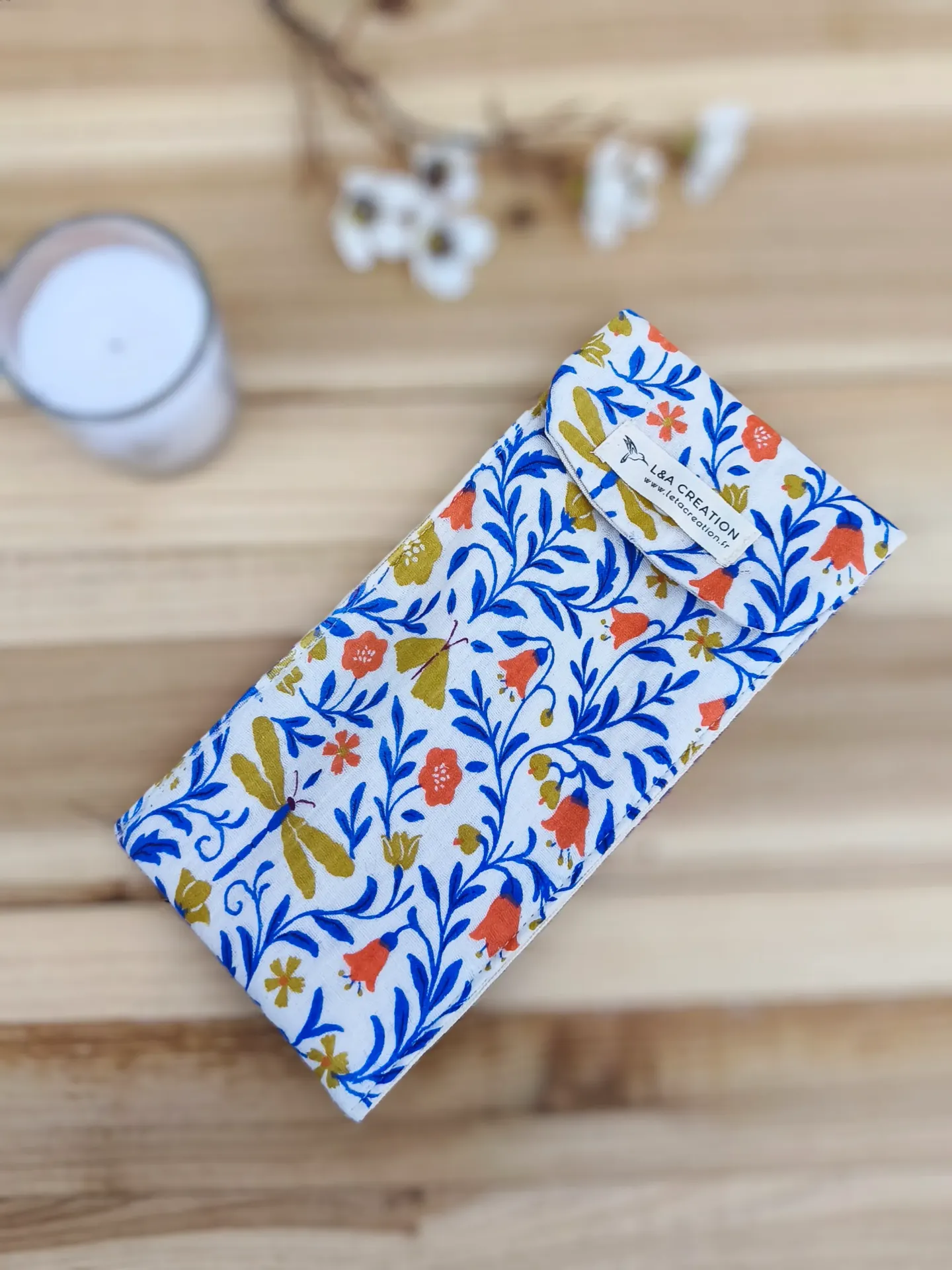 Étui Brosse à Dents et Dentifrice - Gaze de Coton Bio (Motifs au Choix)