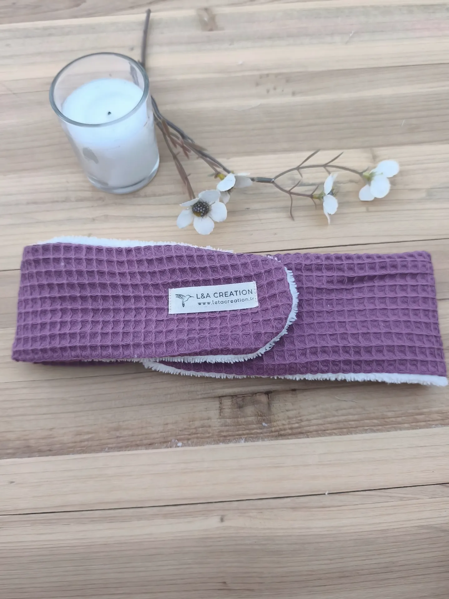 Skincare & Makeup Removal Headband - Organic Waffle Cotton & Bamboo Terry (Choice of Colour)