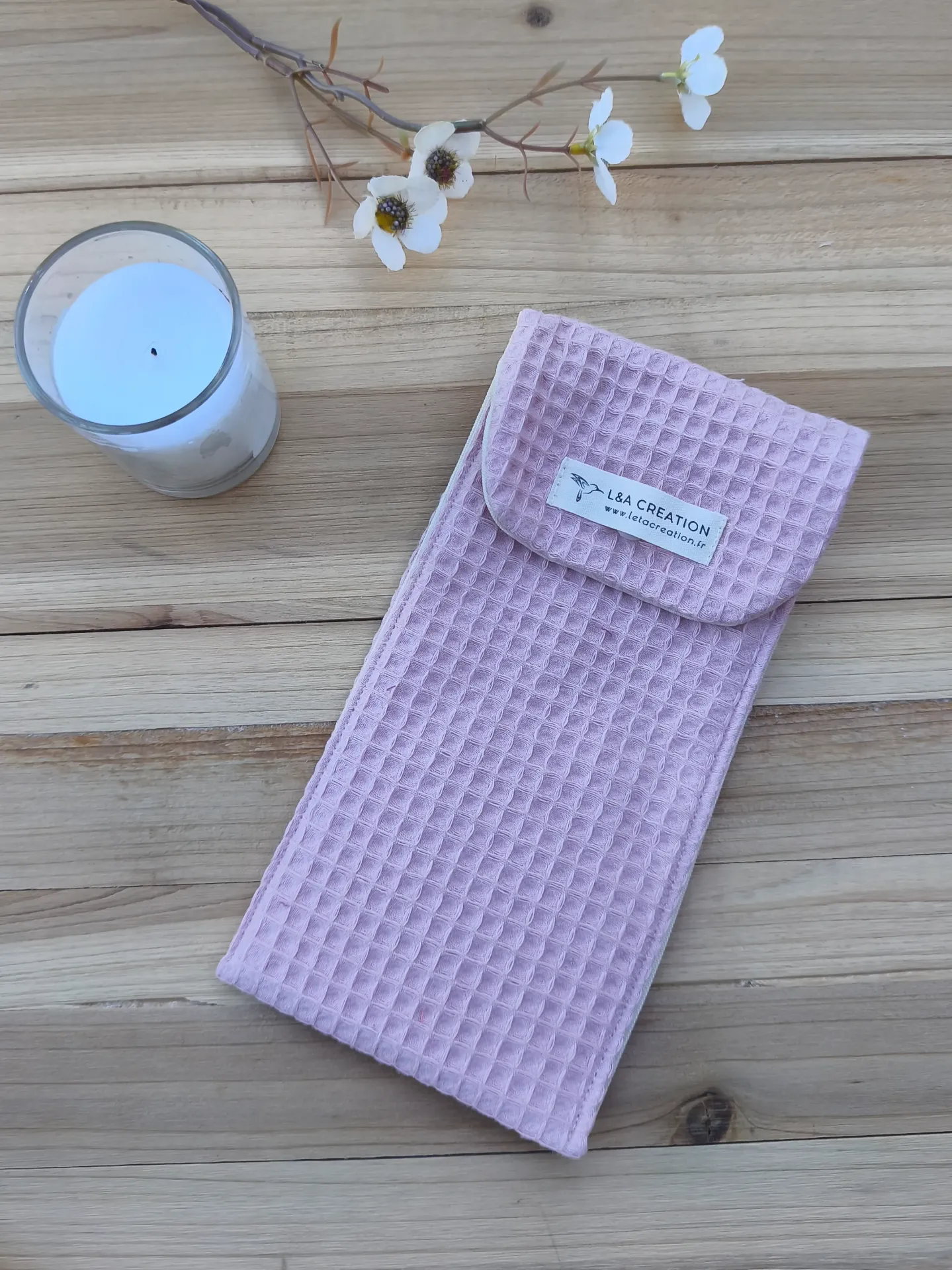 Étui de Voyage Brosse à Dents Imperméable - Coton Nid d'Abeille (Couleurs au Choix)