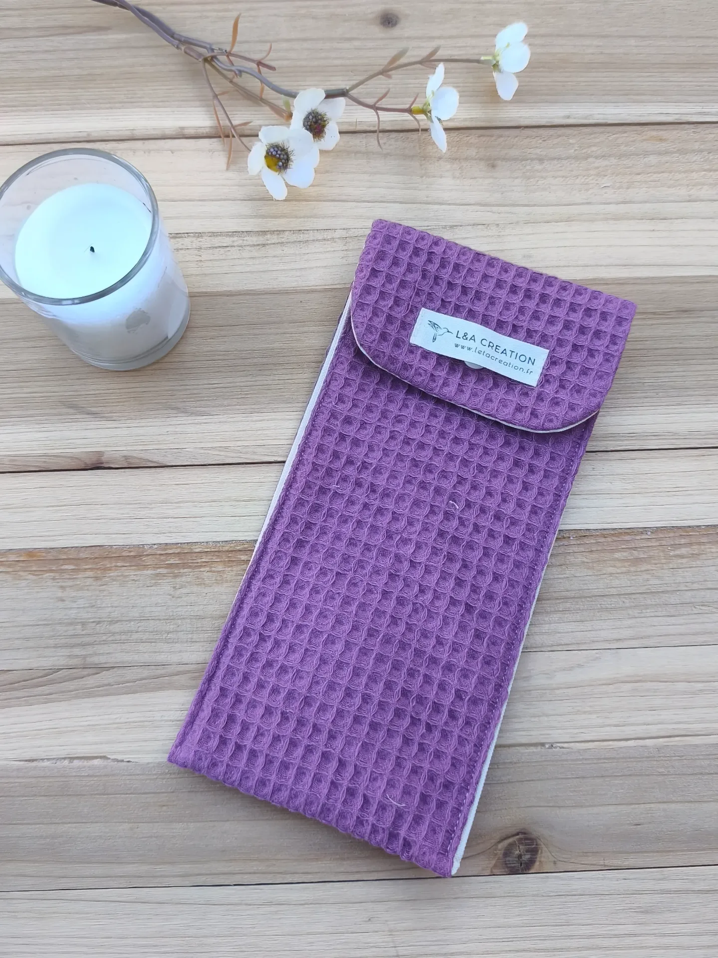 Étui de Voyage Brosse à Dents Imperméable - Coton Nid d'Abeille (Couleurs au Choix)