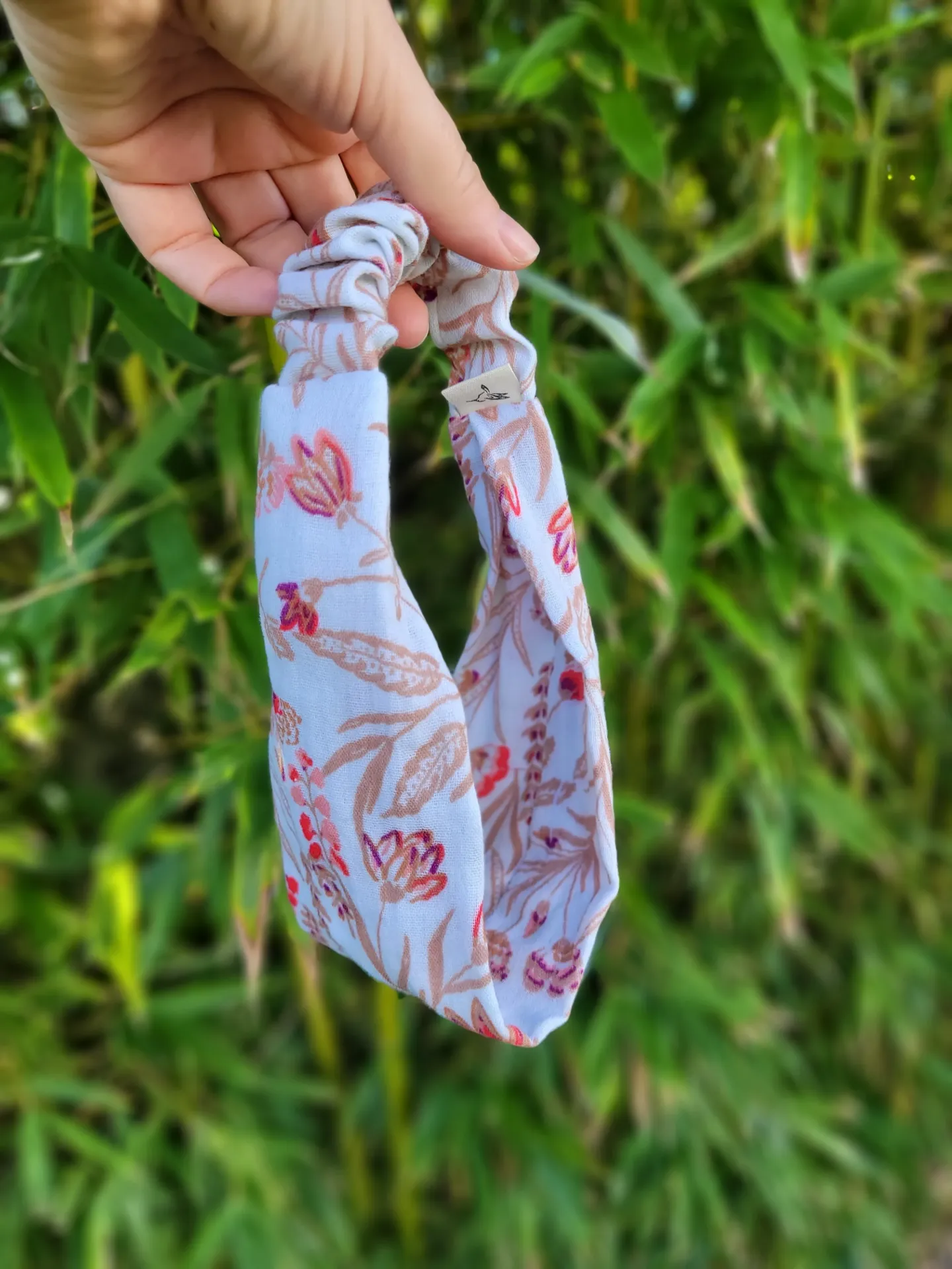 Bandeau cheveux en gaze de coton BIO imprimé - plusieurs motifs au choix