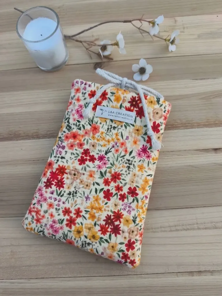 Pochette à Livre ou liseuse - Rembourrée en Gaze de Coton Bio