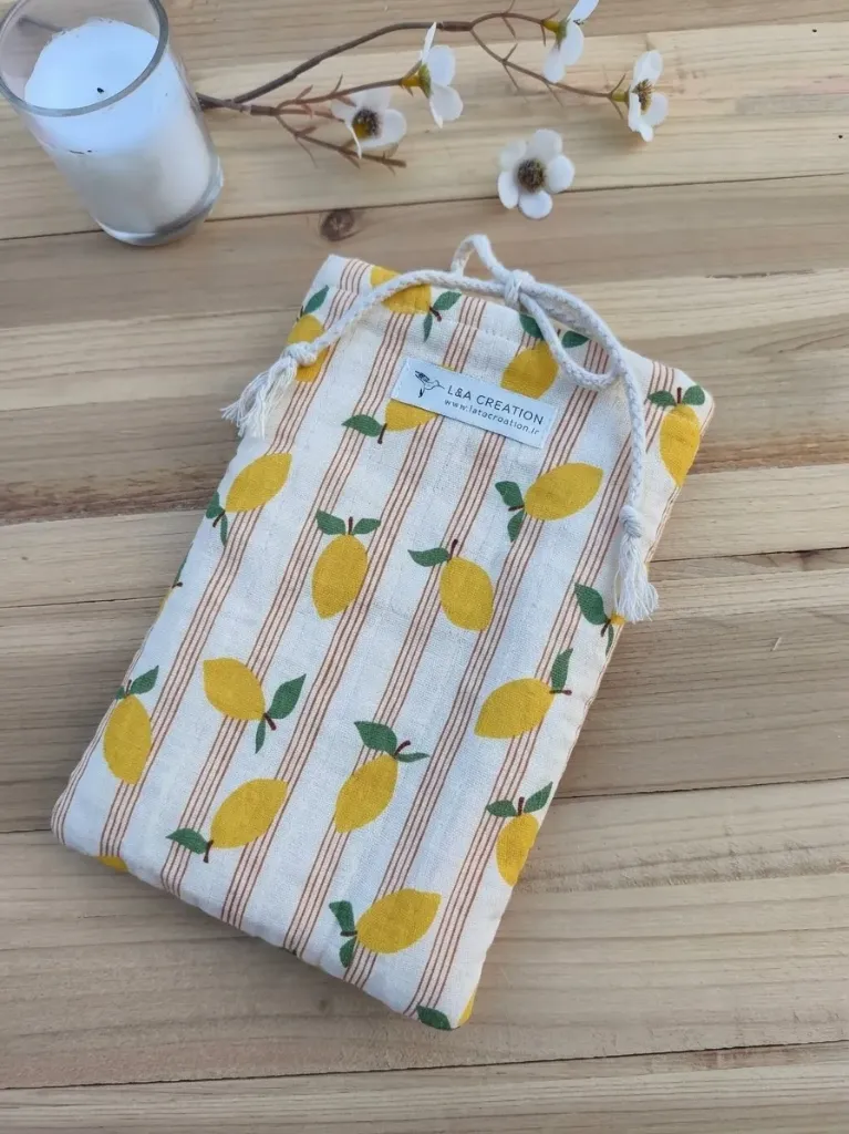 Pochette à Livre Rembourrée en Gaze de Coton Bio