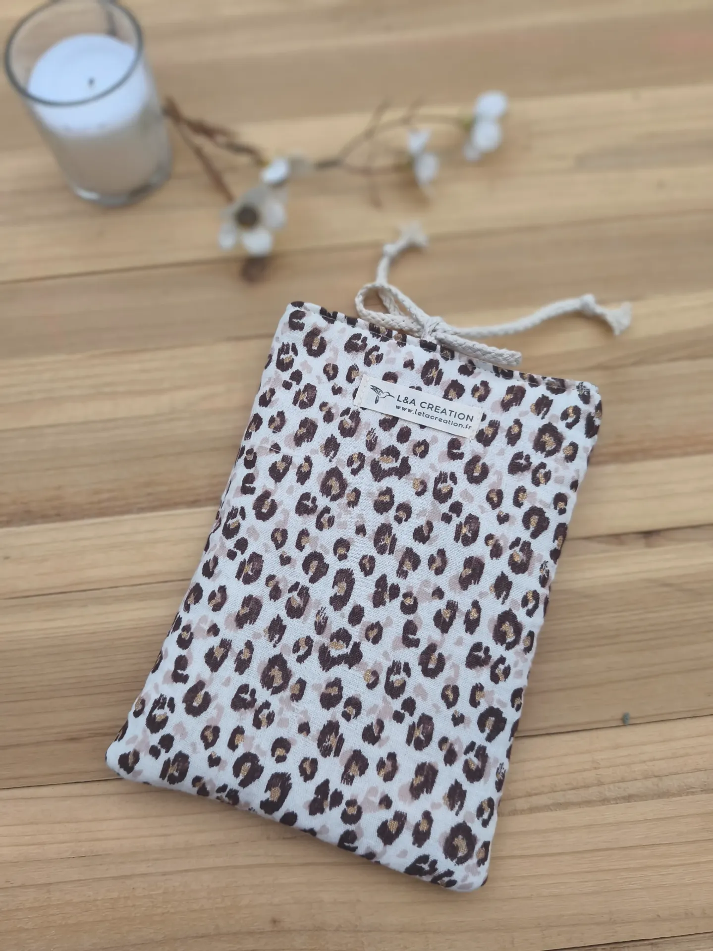 Pochette à Livre ou liseuse - Rembourrée en Gaze de Coton Bio