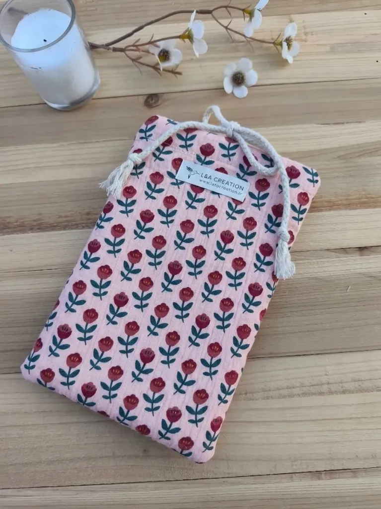Pochette à Livre Rembourrée en Gaze de Coton Bio