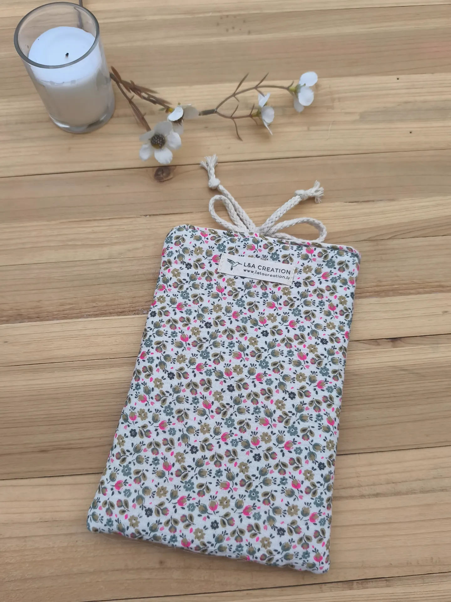 Pochette à Livre ou liseuse - Rembourrée en Gaze de Coton Bio