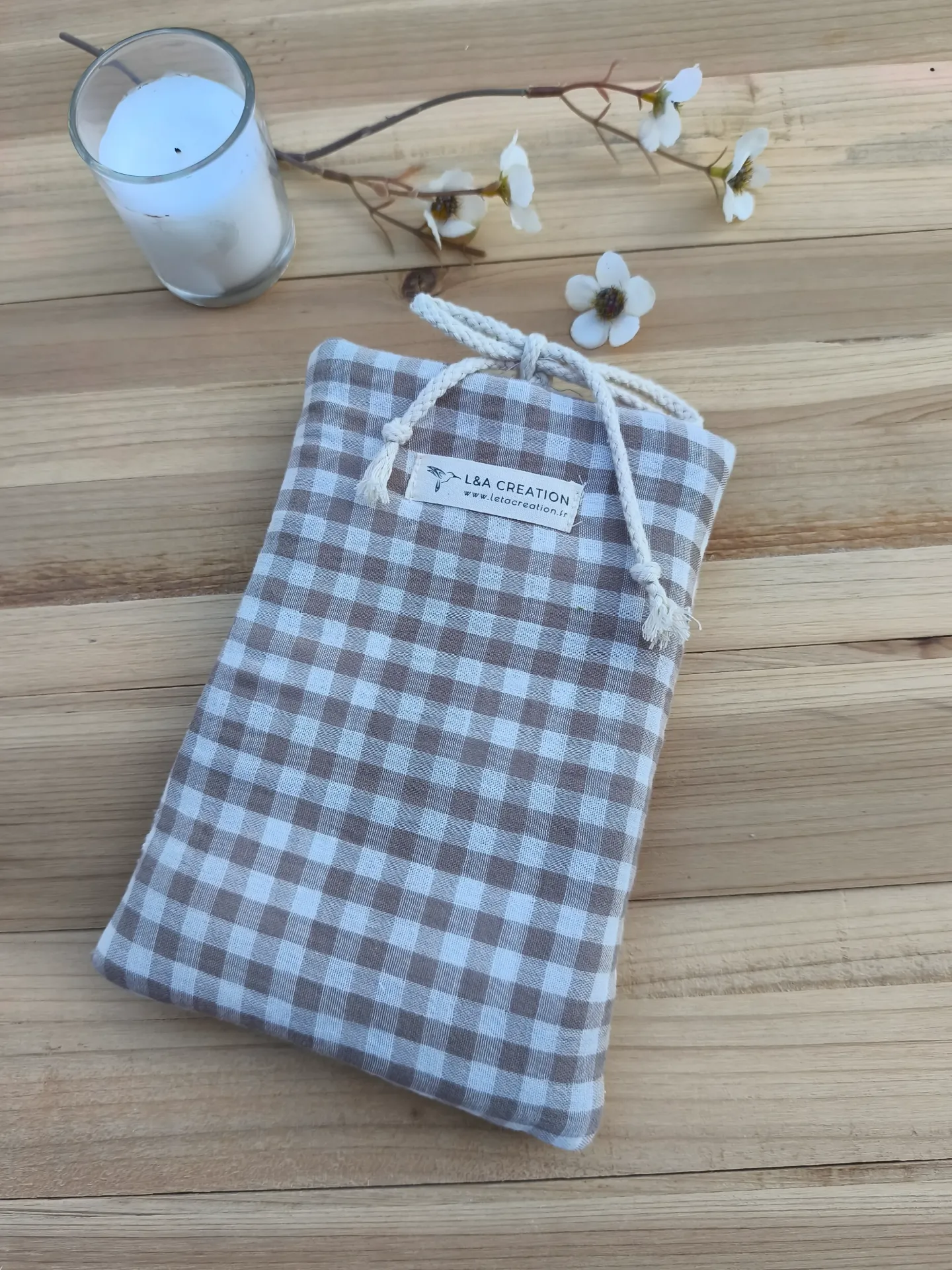 Padded Book or E-Reader Sleeve - Organic Cotton Gauze