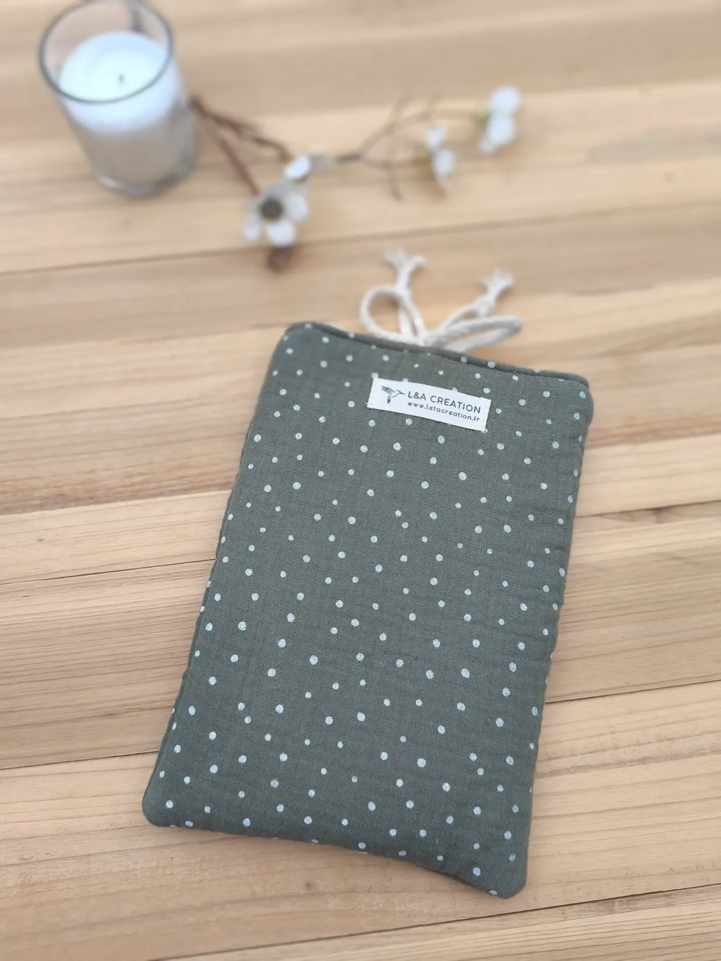 Padded Book or E-Reader Sleeve - Organic Cotton Gauze