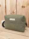 Trousse de Toilette Imperméable en Lin Lavé - Couleur au Choix