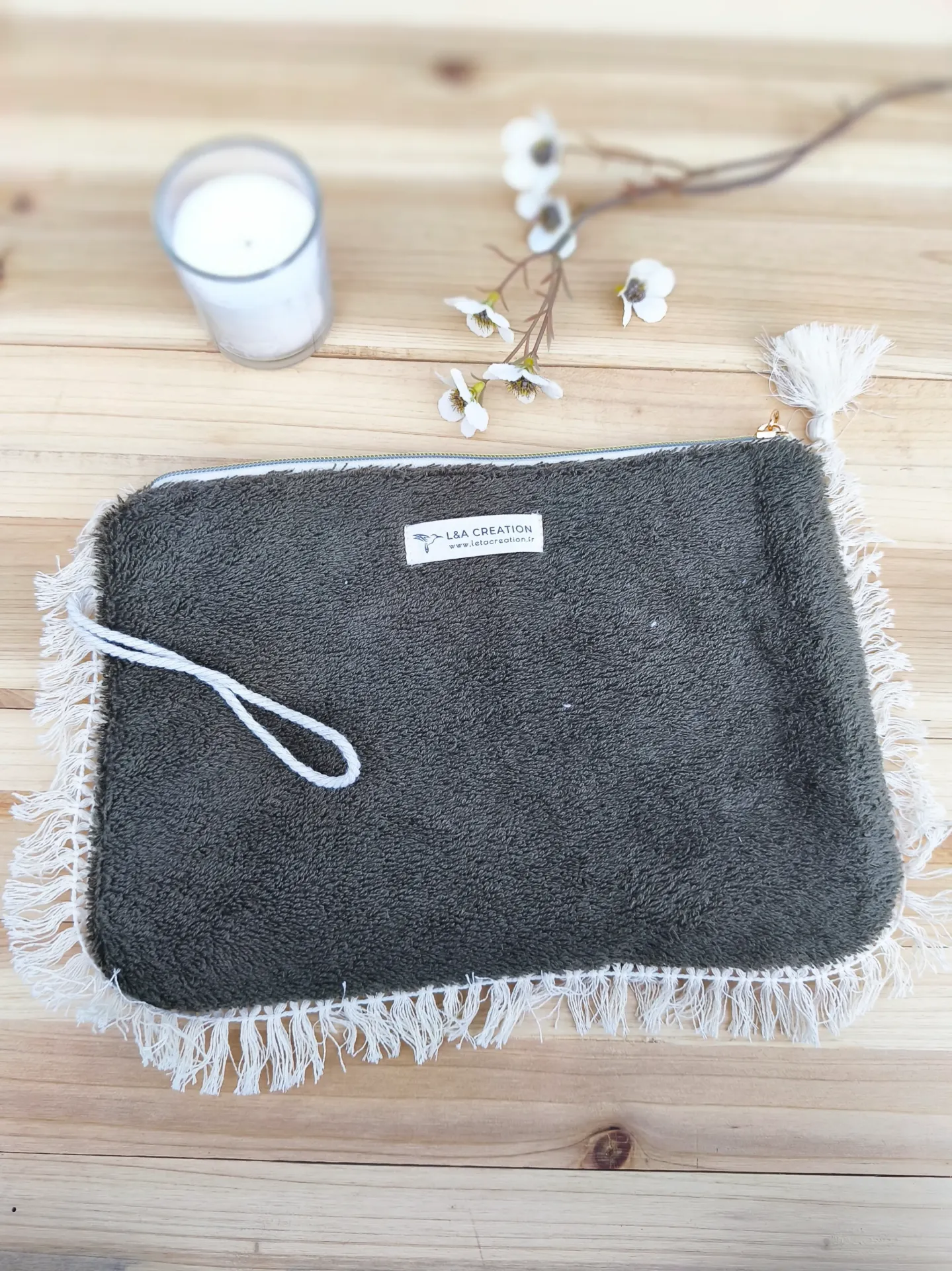Waterproof Terry Swimsuit Pouch - Boho Style