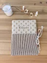 Protège Carnet de Santé Personnalisable - Velours Côtelé & Gaze de Coton