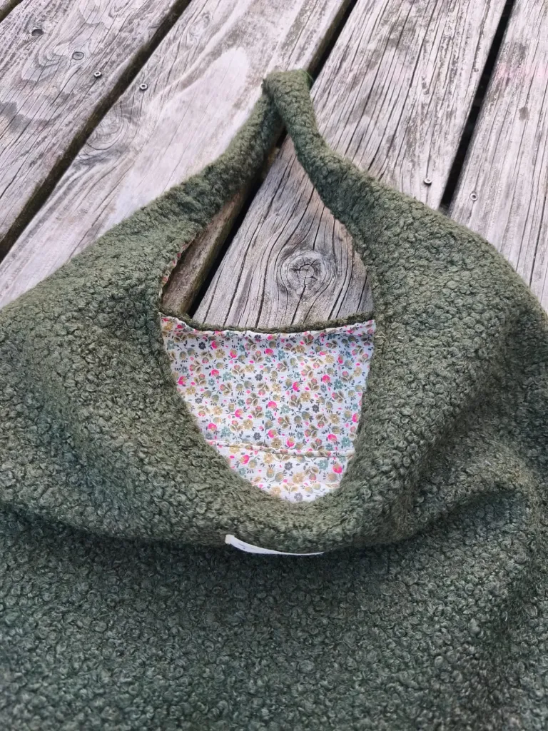 Cosy Bouclé & Organic Cotton Gauze Hobo Bag (Natural, Camel, Lagoon, Khaki)