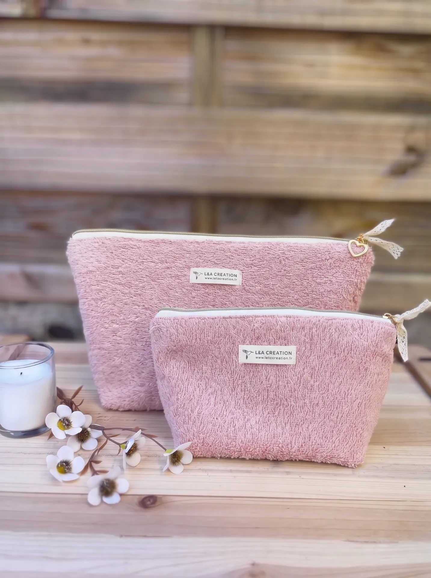 Trousse à Maquillage Imperméable - Eponge coton (Tailles & Couleurs au Choix)