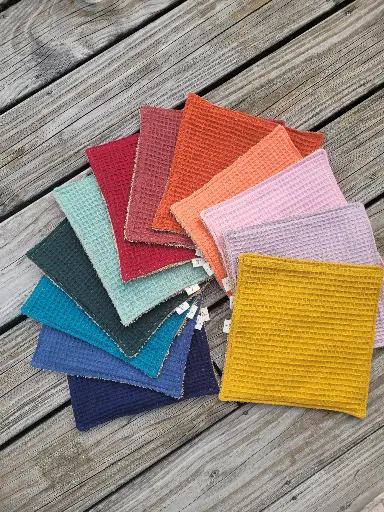 Essuie-Tout écologique Coton gaufré nid abeille et Eponge - PERSONNALISABLE - SUR COMMANDE 