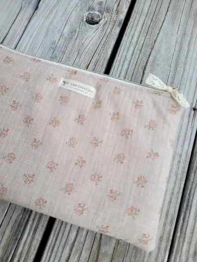 Pochette en gaze de coton BIO imprimé - 4 tailles - motifs au choix - SUR COMMANDE