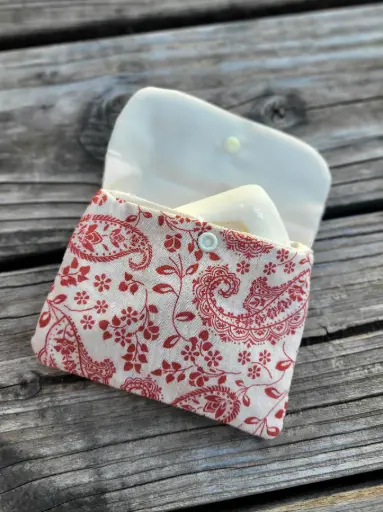Pochette pour lingettes ou savon - intérieur imperméable - 34 imprimés au choix Gaze de Coton BIO
