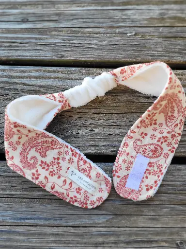 Bandeau de soin skincare maquillage en gaze de coton BIO imprimé et Eponge bambou - Nombreux Motifs