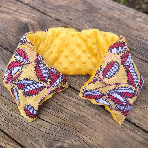 Bouillotte sèche à base de Riz - Déhoussable - Bi-Matière - Coton imprimé et Polaire - EN STOCK - Disponible de suite 