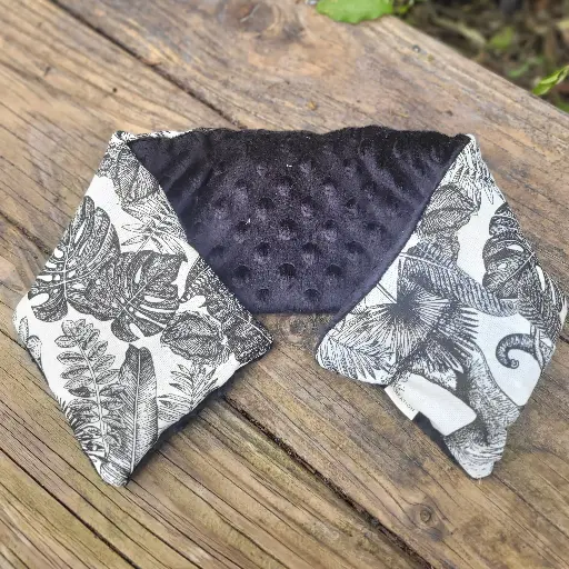 Bouillotte sèche à base de Riz - Déhoussable - Bi-Matière - Coton imprimé et Polaire - EN STOCK - Disponible de suite 