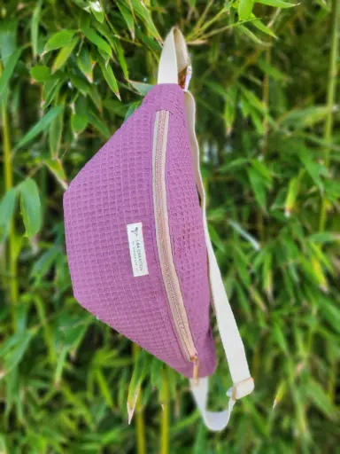 Sac Banane Coton gaufré Nid Abeille - PERSONNALISABLE - SUR COMMANDE