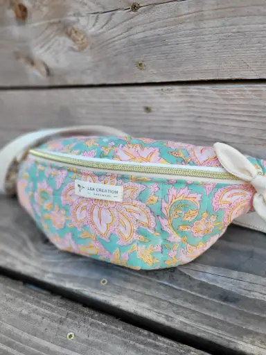 Sac Banane en coton HandBlock Print Matelassé - modèle Unique  