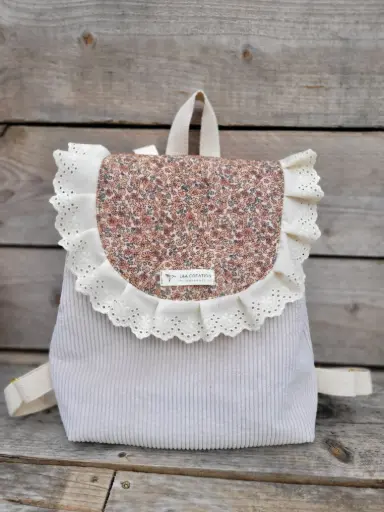 Sac à dos Velours et gaze de coton BIO pour enfant - 2 Versions 