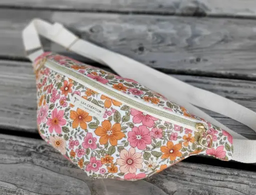 Sac banane en coton imprimé au choix