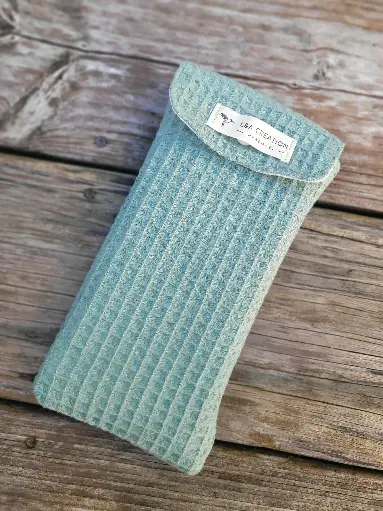 Etui de voyage pour brosse à dents et dentifrice - coton gaufré